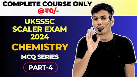 Uksssc Scaler Exam Chemistry Mcqs Set Uttarakhand Scaler