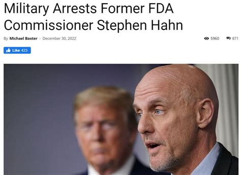 Fact Check No Evidence That Ex Fda Commisioner Stephen Hahn Was