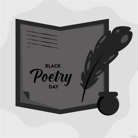 Black Poetry Day Illustration in SVG, PSD, Illustrator, JPG, EPS, PNG ...