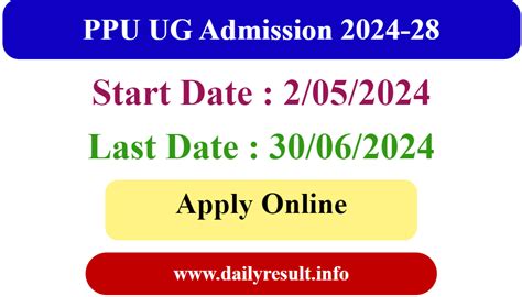 Patliputra University PPU UG 1st Merit List 2024 DailyResult Info