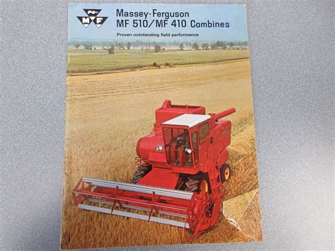 Massey Ferguson 410 And 510 Combine Sales Brochure 20 Page Good Condition