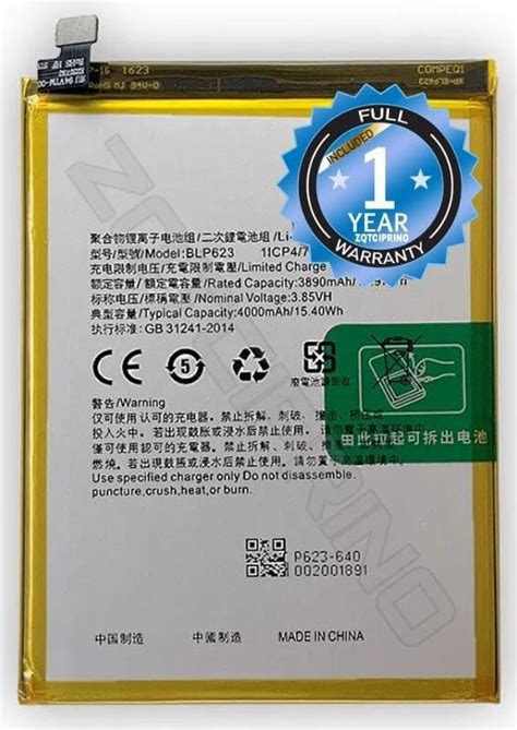 ZQTCIPRINO Original BLP623 Battery For Oppo R9s Plus F3 Plus Battery