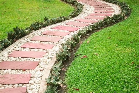 Premium Photo Stone Walkway In Garden