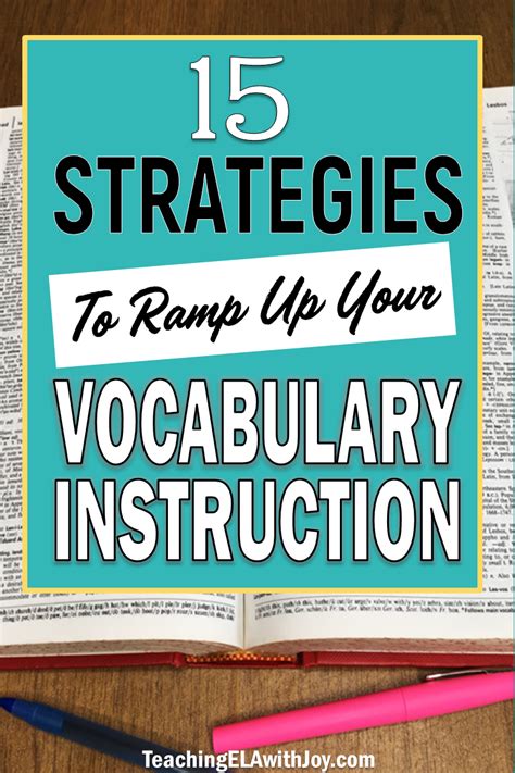 Strategies To Ramp Up Your Vocabulary Instruction Teaching Ela