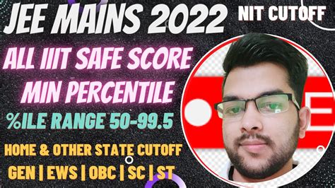 All Iiit Cutoff Percentile All Category Male Female Safe Score Jee