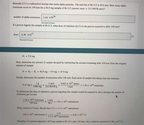 Bismuth 213 Is A Radioactive Isotope That Emits Alpha Chegg