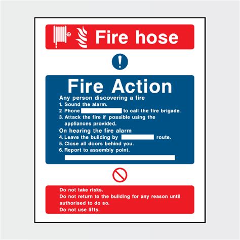 Fire Action Fire Hose Sign Fact0005 The Safety Sign Shop