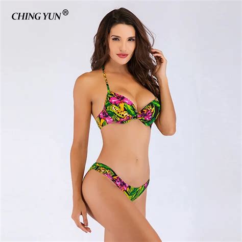 CHING YUN 2019 Newest Sexy Bandeau Swimwear Bikini Woman Swimsuit Set