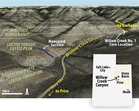 Willow Creek Core Map Utah Geological Survey