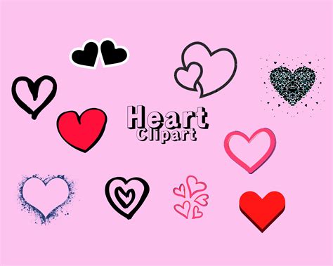 Heart Png Bundle, Heart Clipart, Love Png, Valentine Png, Hand Drawn