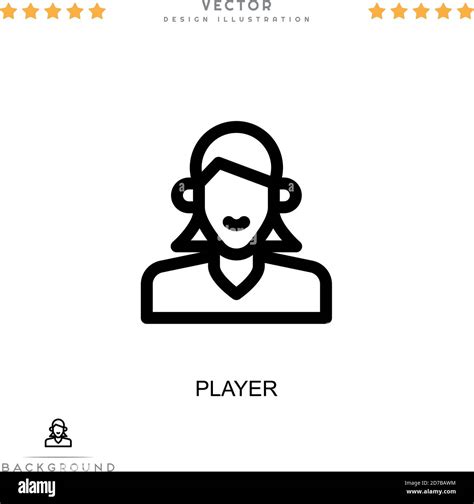Player icon. Simple element from digital disruption collection. Line
