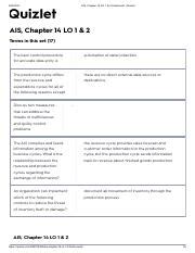 AIS Chapter 14 LO 1 2 Flashcards Quizlet Pdf 5 25 2021 AIS Chapter