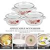 Amazon Yardwe 3pcs Enamel Stockpot With Lid Floral Retro Cooking