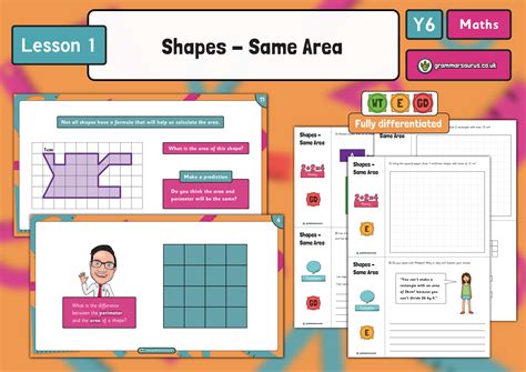 Year 6 Area Perimeter And Volume Shapes Same Area Lesson 1