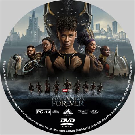 Black Panther Wakanda Forever Custom Dvd Label Dvdcover