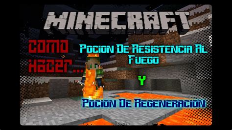 MINECRAFT Como Hacer Poción Ignífuga Y De Regeneración YouTube