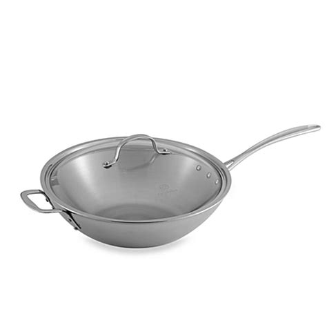 Buy Calphalon® Tri-Ply Stainless Steel 12-Inch Stir Fry Pan with Lid ...