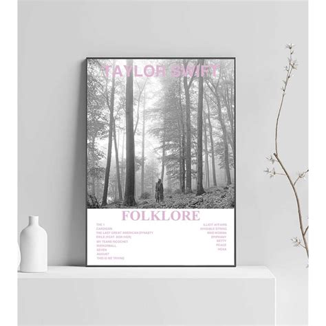 Taylor Swift Poster | Folklore Poster | Taylor Swift Trackli - Inspire ...