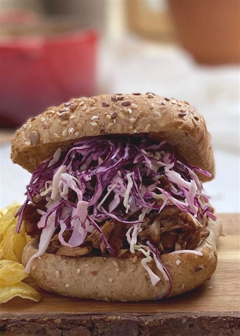 Vegan Smoky Bourbon Pulled Barbecue Jackfruit Sandwich Recipe