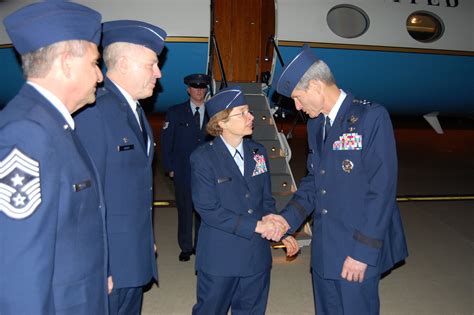 Air Force Chief Of Staff Gen Norton Schwartz Is Greeted At The New