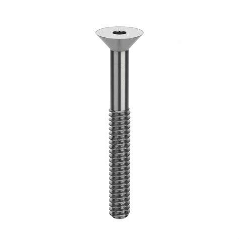#6-32 Thread Size, 1 1/4 in Lg, Socket Flat Head Screw - 42KJ81|B51060