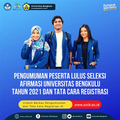 PENGUMUMAN PESERTA LULUS SELEKSI AFIRMASI UNIVERSITAS BENGKULU TAHUN