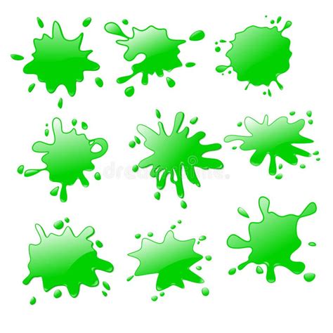 Realistic Green Slime Green Slime Stock Vector Illustration Of