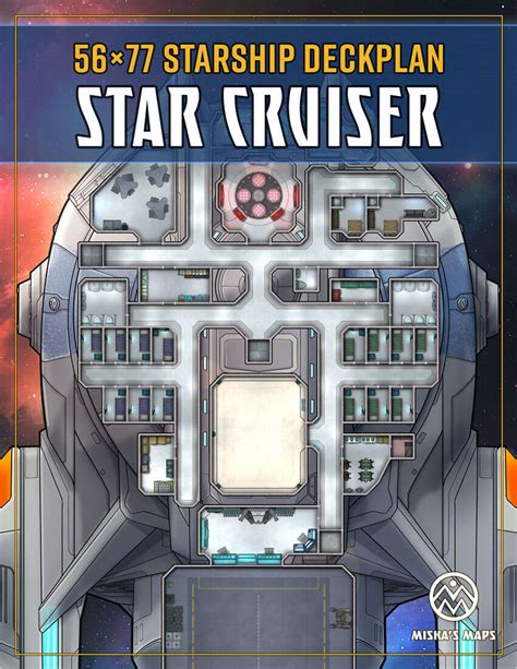 Star Cruiser Starship Deckplan Miska S Maps Miska S Sci Fi Maps