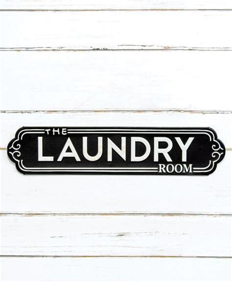 Col House Designs Wholesale The Laundry Room Black Metal Sign