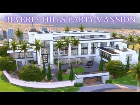 Building A Beverly Hills Party Mansion In The Sims No Cc Youtube