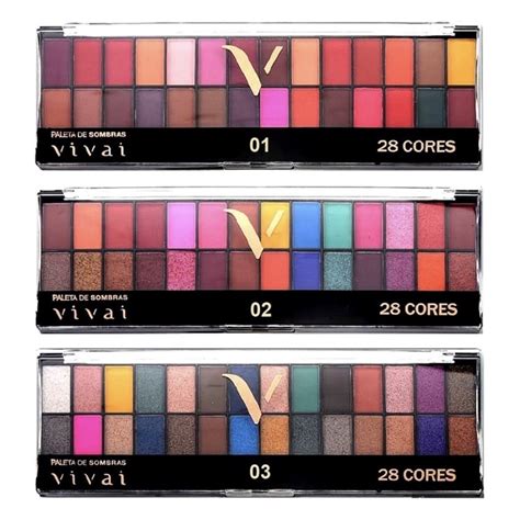 Paleta De Sombras 28 Cores Vivai Shopee Brasil