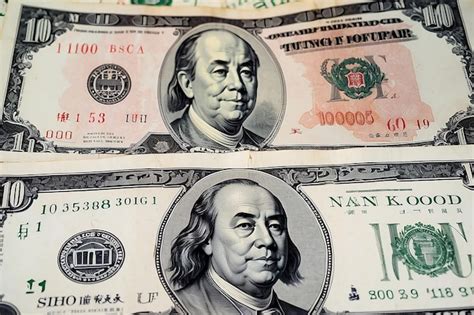 US dollar and Chinese yuan one dollar and one hundred yuan | Premium AI