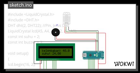 Sensor Suhu Dan Kelembaban Wokwi Esp Stm Arduino Simulator