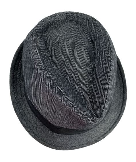 All American Stetson Mens Hat Fedora Sm Med Black Herringbone Banded Lined Ebay