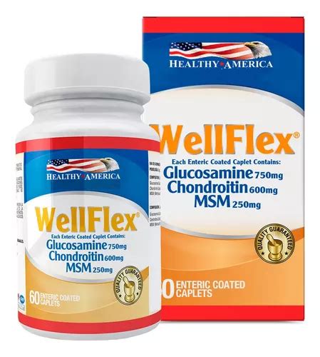 Wellflex Glucosamina 750 Mg Condroitina 600 Mg Msm 60 Caps Envío gratis