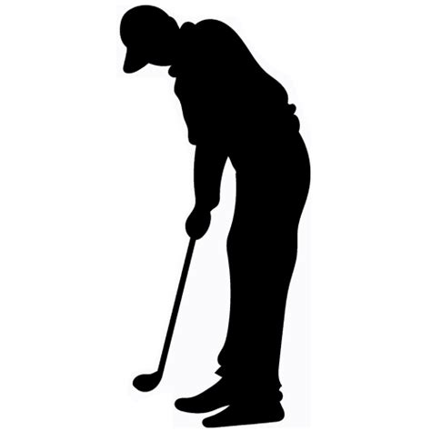 Golfer Putting Silhouette Cardboard Cutout Free Shipping