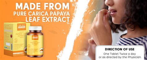 Buy The Old Natural Papaya Leaf Extract Tablets Tablets I Platelets