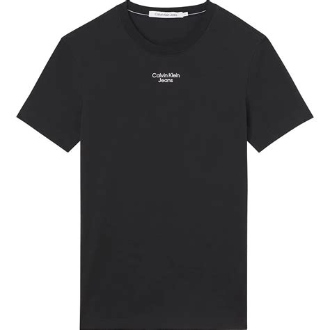 Calvin Klein Stacked Logo T Shirt Black Dressinn