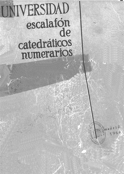 Universidad Escalaf N De Catedr Ticos Numerarios Libreria