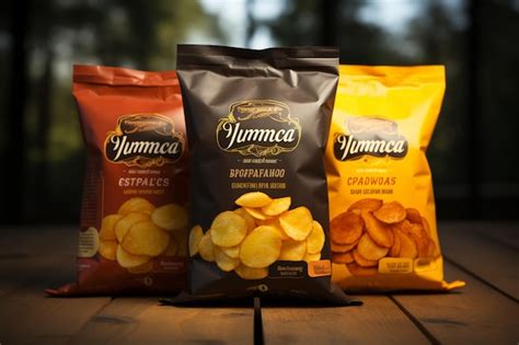 Premium Photo Potato Chips Advertising Composition With Realistic