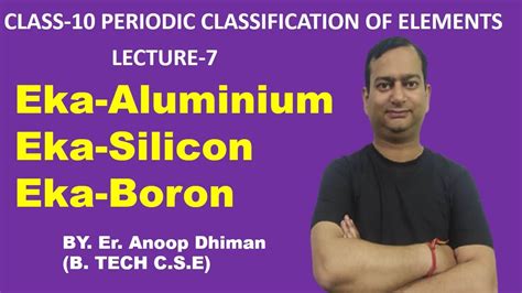 Eka Aluminium Eka Boron Eka Silicon Class 10 Periodic