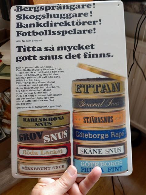 Se Produkter Som Liknar Snus Reklam Bar Skylt Tobak C P Tradera