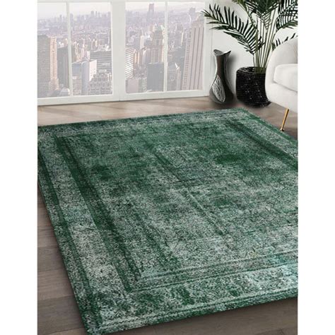 Bungalow Rose Montrae Machine Woven Power Loomed Green Rug Wayfair