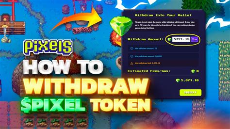 How To Withdraw Pixel Token From Game Pixels Online YouTube