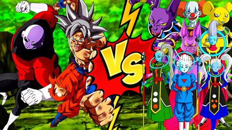 Goku Y Jiren Vs Dioses De La Destrucci N Y Angeles Mas Poderosos