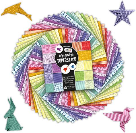 Craft Sensations Buntes Origami Papier Bastelset X Cm