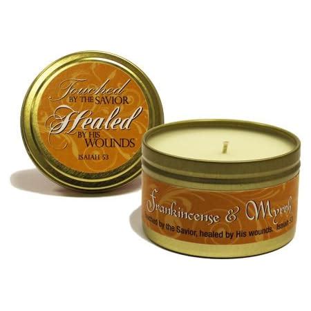 Amazon Frankincense Myrrh Scented Blended Soy Candle 8 Oz