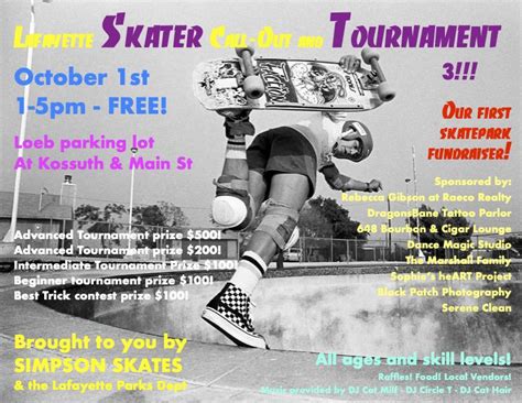 skateboard event october st   loeb parking lot  lafayette cmon