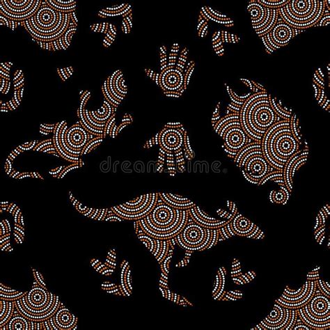 Aboriginal Seamless Vector Pattern Including Ethnic Australian Motive ...