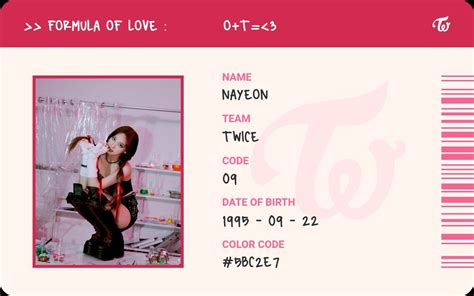 Birth Colors Set Me Free Nayeon Twice Color Coding Favs Dating